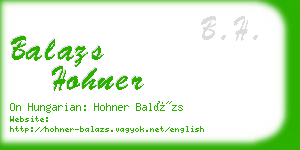 balazs hohner business card